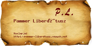 Pammer Liberátusz névjegykártya